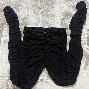 CHOCOLATE U.S.A SCRUNCHIE BLACK LEGGINGS